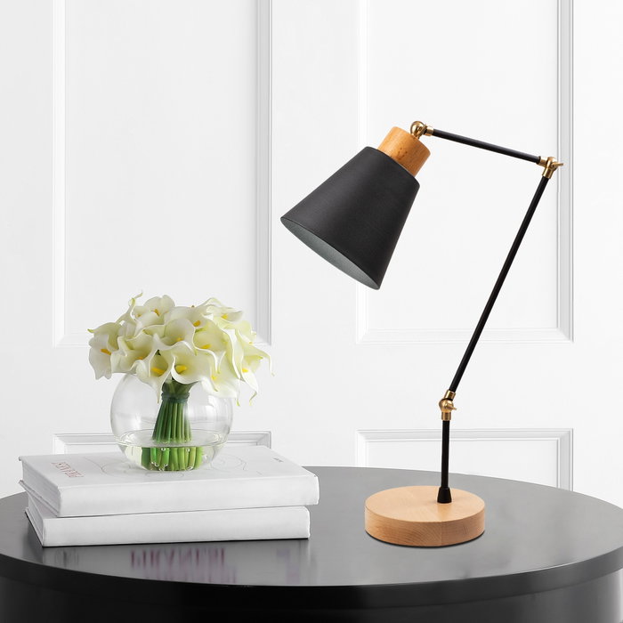 Opviq Manavgat - N-590 Lámpara de mesa Negro y Roble Opviq Manavgat - N-590 Lámpara de mesa Negro y Roble